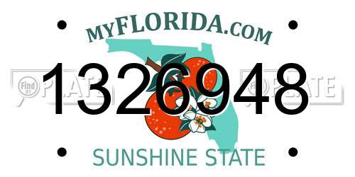 1326948 Florida License Plate