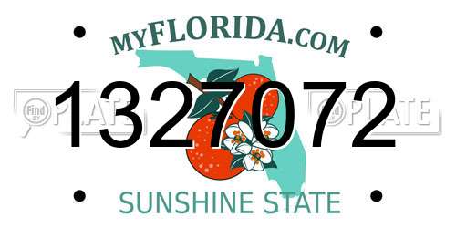1327072 Florida License Plate