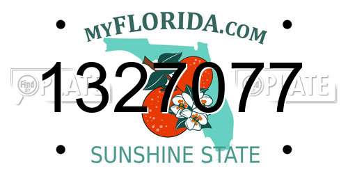 1327077 Florida License Plate