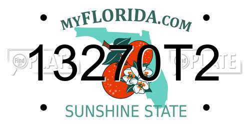 13270T2 Florida License Plate