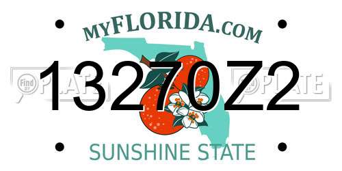 13270Z2 Florida License Plate