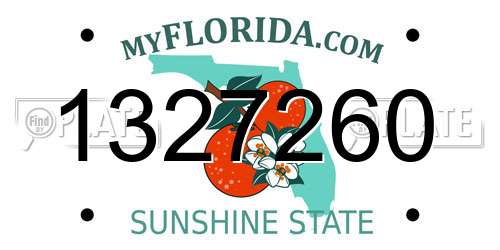 1327260 Florida License Plate