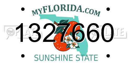 1327660 Florida License Plate