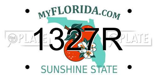 1327R Florida License Plate