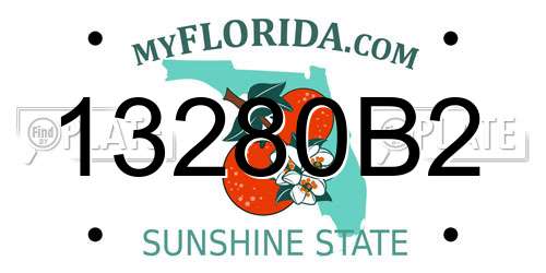 13280B2 Florida License Plate