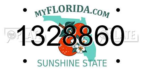 1328860 Florida License Plate