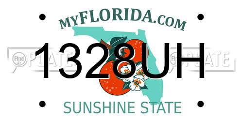 1328UH Florida License Plate
