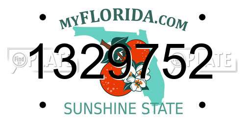 1329752 Florida License Plate