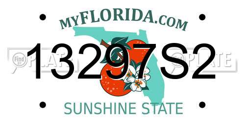 13297S2 Florida License Plate