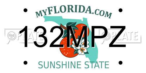 132MPZ Florida License Plate