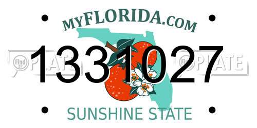 1331027 Florida License Plate