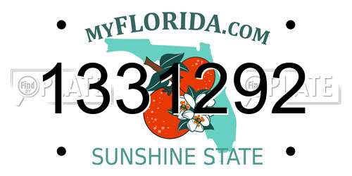 1331292 Florida License Plate