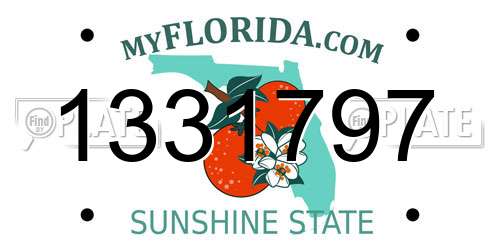 1331797 Florida License Plate