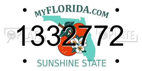 1332772 Florida License Plate