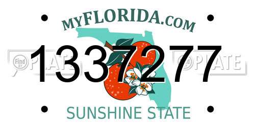 1337277 Florida License Plate