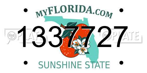 1337727 Florida License Plate