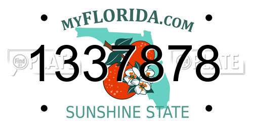 1337878 Florida License Plate