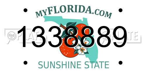 1338889 Florida License Plate
