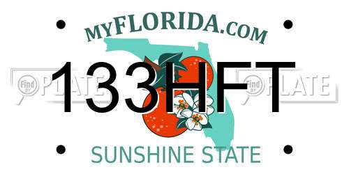 133HFT Florida License Plate