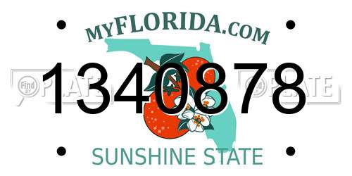1340878 Florida License Plate
