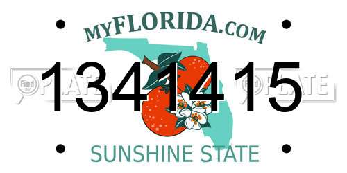 1341415 Florida License Plate