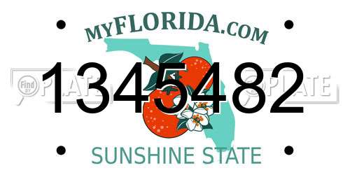 1345482 Florida License Plate