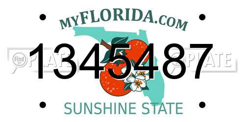 1345487 Florida License Plate