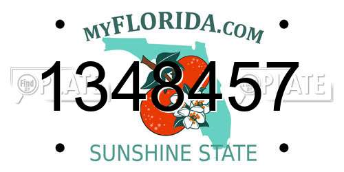 1348457 Florida License Plate