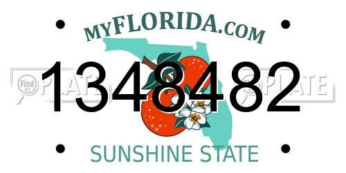 1348482 Florida License Plate