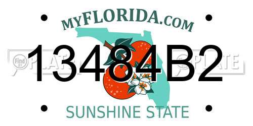 13484B2 Florida License Plate