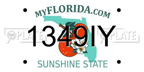 1349IY Florida License Plate
