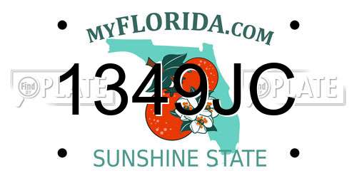 1349JC Florida License Plate