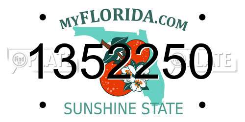 1352250 Florida License Plate