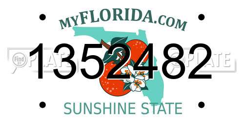 1352482 Florida License Plate