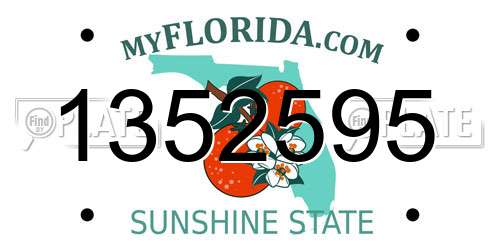 1352595 Florida License Plate