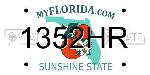 1352HR Florida License Plate
