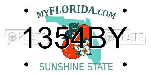 1354BY Florida License Plate