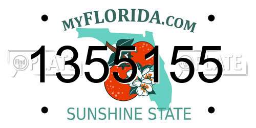 1355155 Florida License Plate