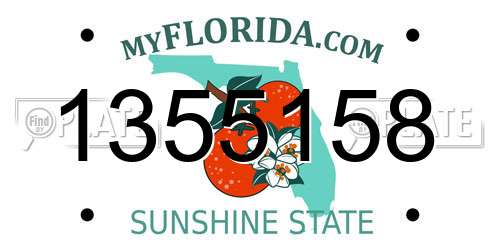 1355158 Florida License Plate