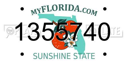 1355740 Florida License Plate