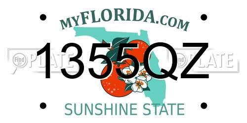 1355QZ Florida License Plate