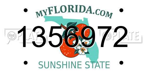 1356972 Florida License Plate