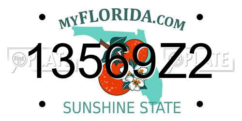 13569Z2 Florida License Plate