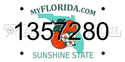 1357280 Florida License Plate