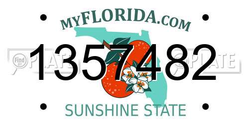 1357482 Florida License Plate