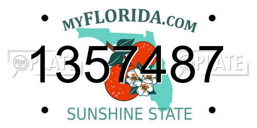 1357487 Florida License Plate
