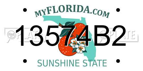 13574B2 Florida License Plate