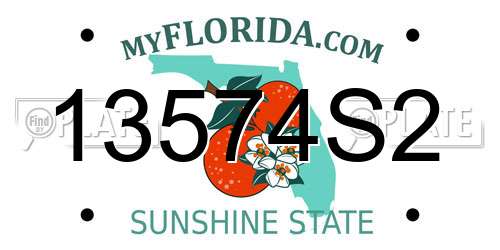 13574S2 Florida License Plate