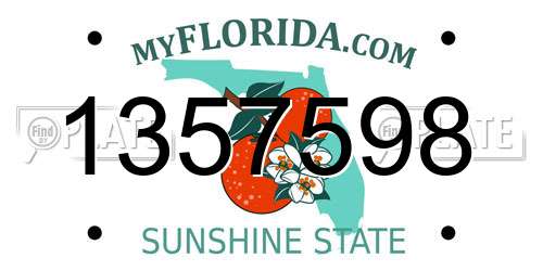 1357598 Florida License Plate