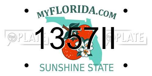 1357II Florida License Plate